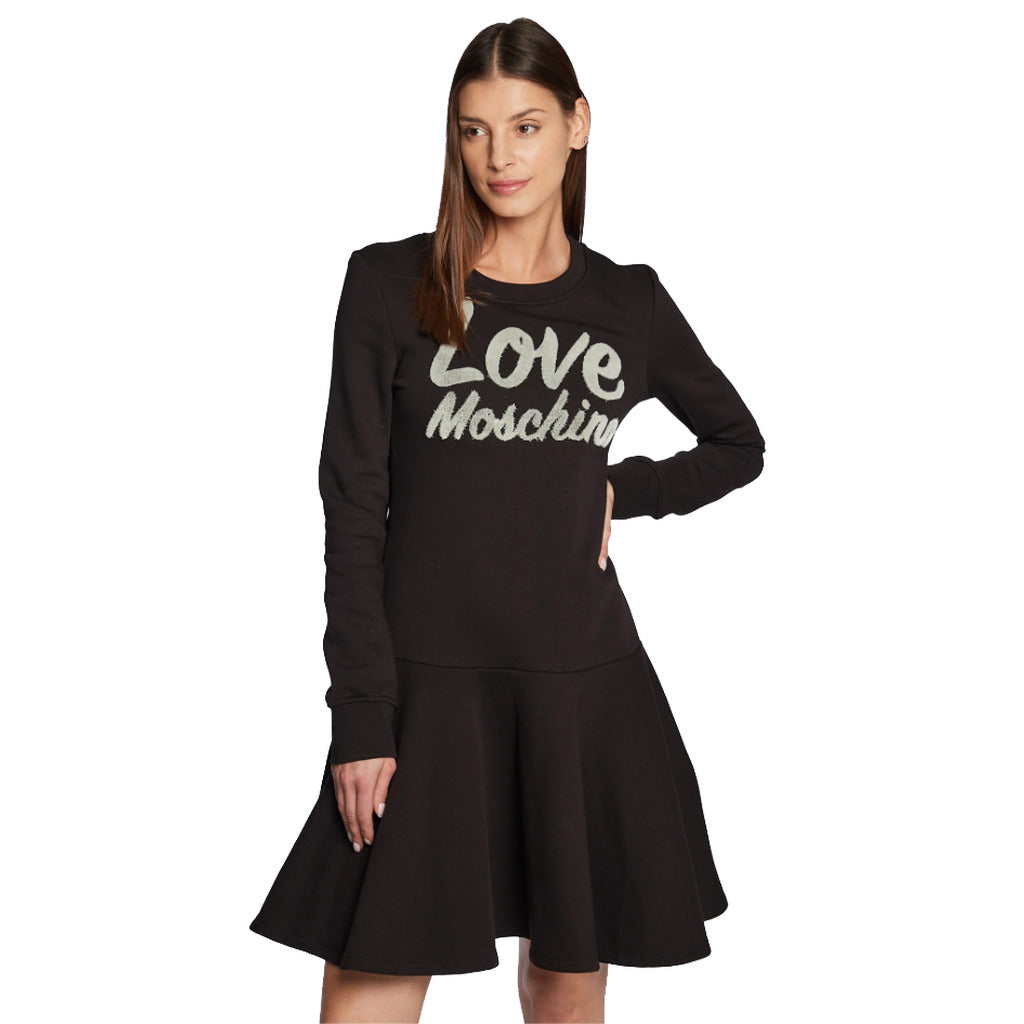 Love Moschino Dress In Cotton Blend With Plush Interior