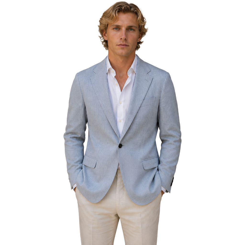 Dolce & Gabbana Cashmere Jacket Single-Breasted Azzurra