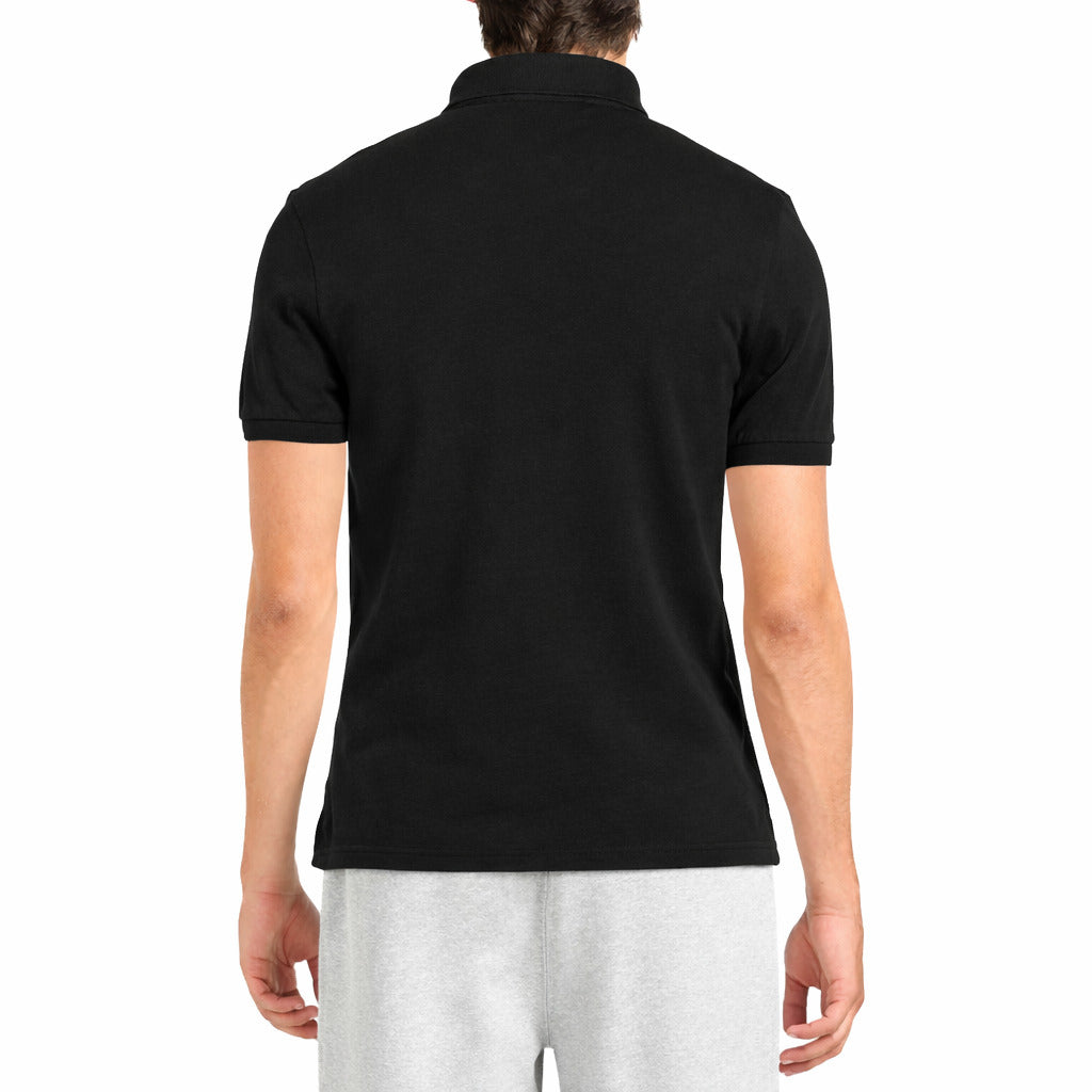 Alpha Studio Cotton Polo Shirt Blue — view 3