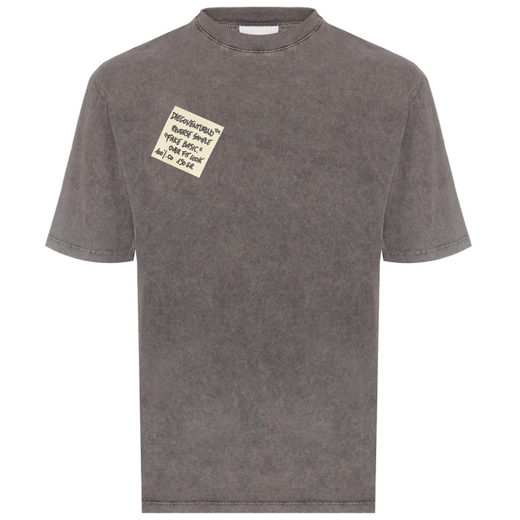 Diego Venturino Discover The Top — Garment-Dyed T-Shirt With Grey