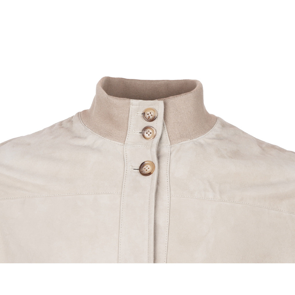 Emilio Romanelli Suede Jacket Beige — view 5
