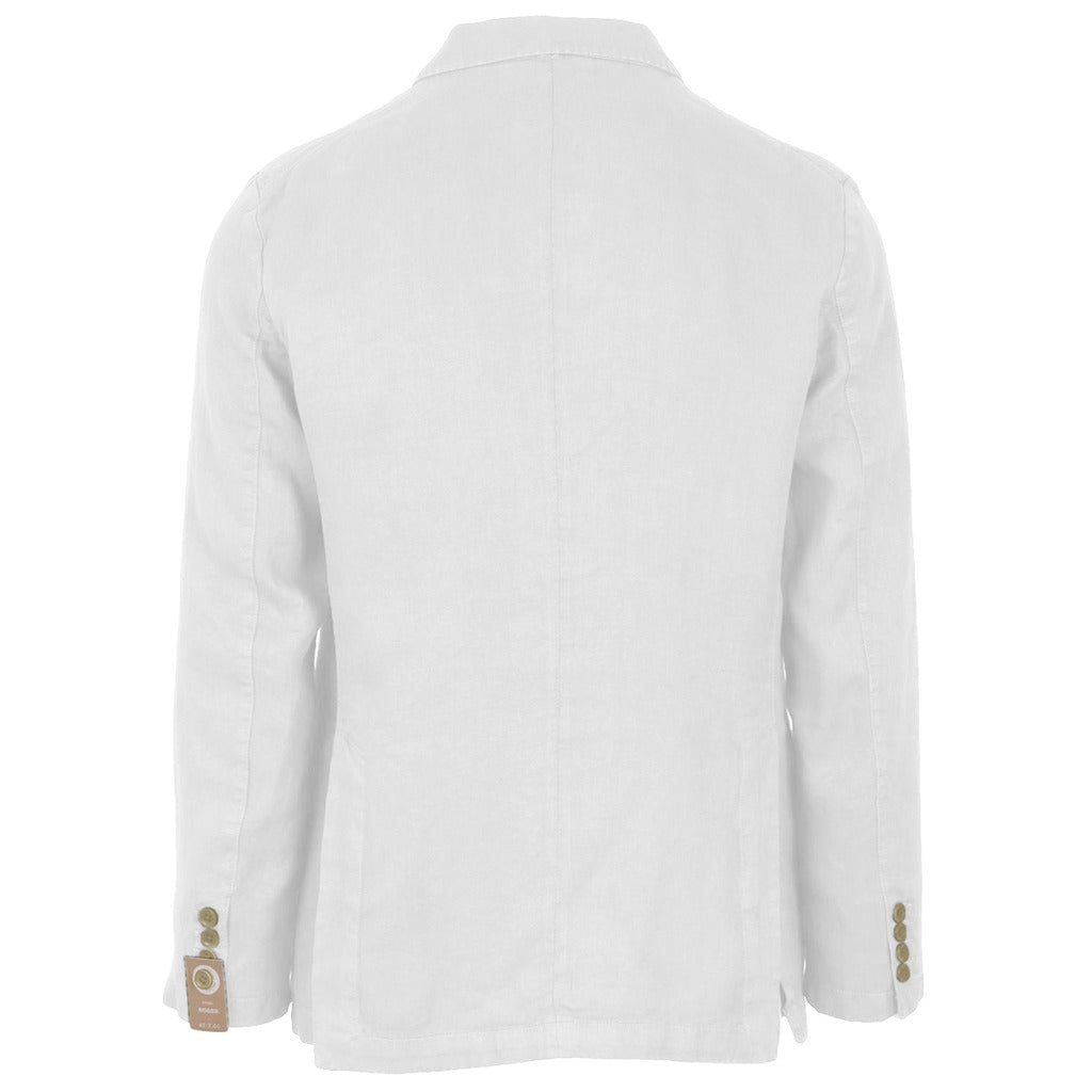 AT.P.CO unstructured single-breasted linen jacket, white