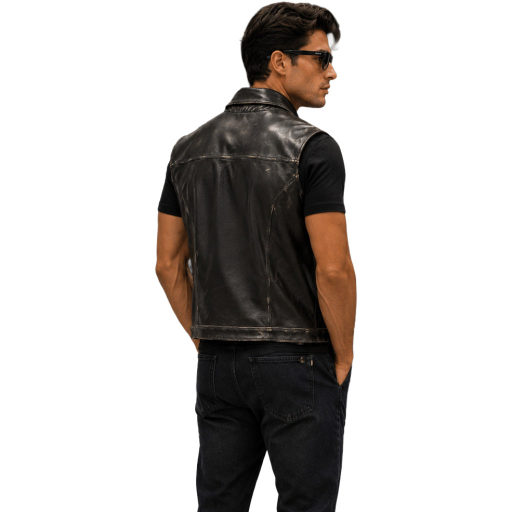 dolce & gabbana - Jackets - giacca smanicata in pelle