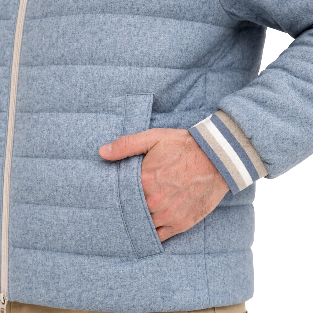 Herno Cashmere Jacket Sky Blue Light Blue — view 4