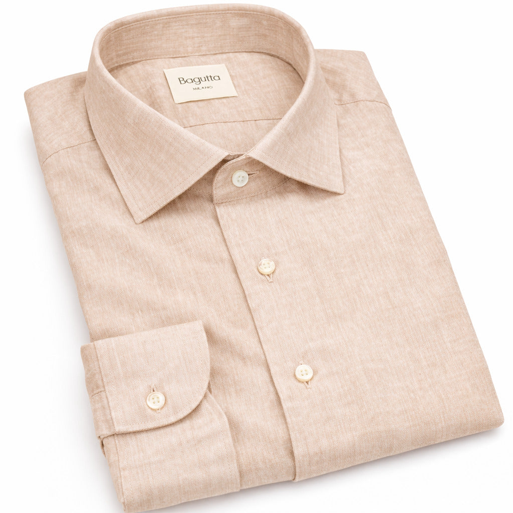 Bagutta cotton Linen Shirt Beige — view 4
