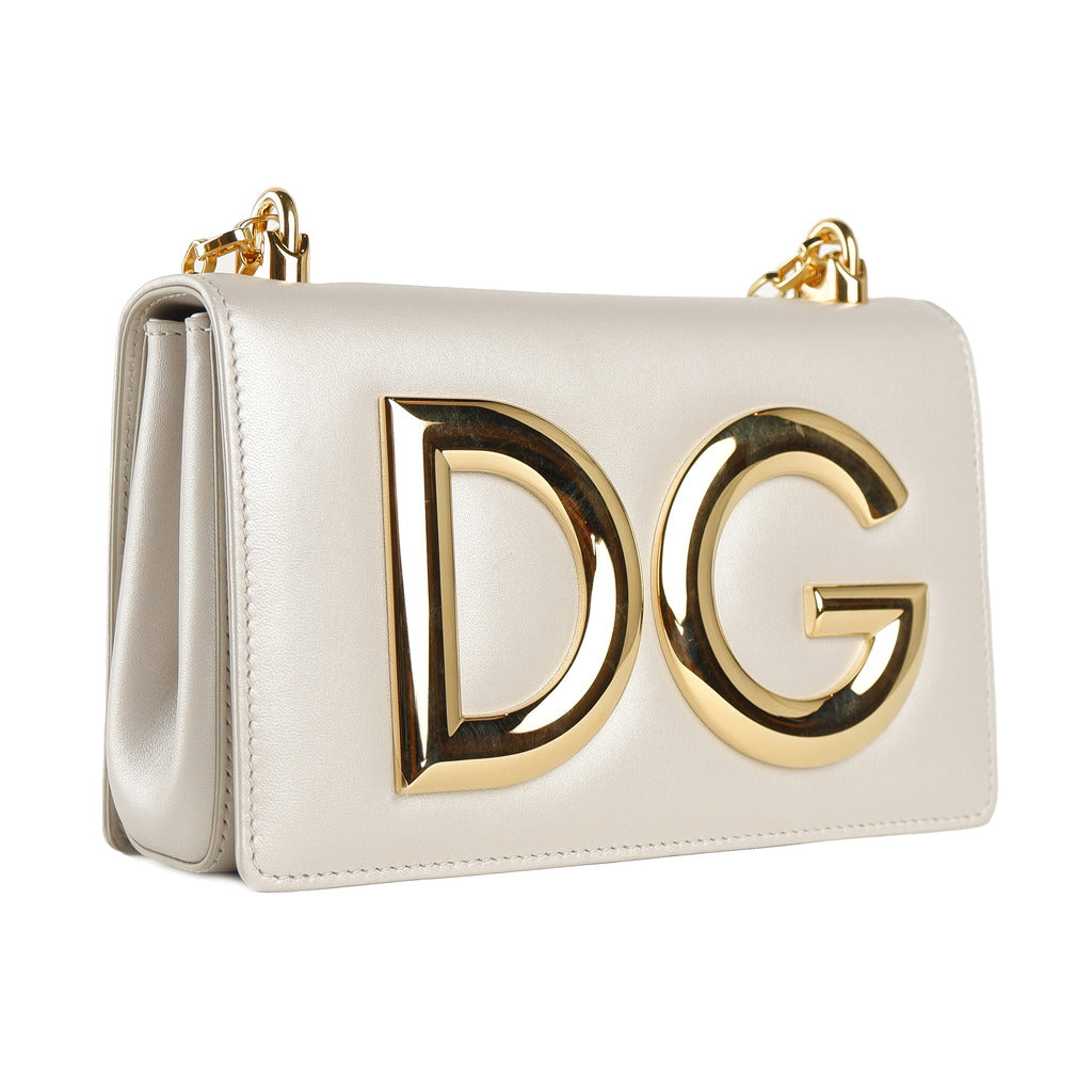 Dolce & Gabbana Calfskin Crossbody Bag Beige — view 3
