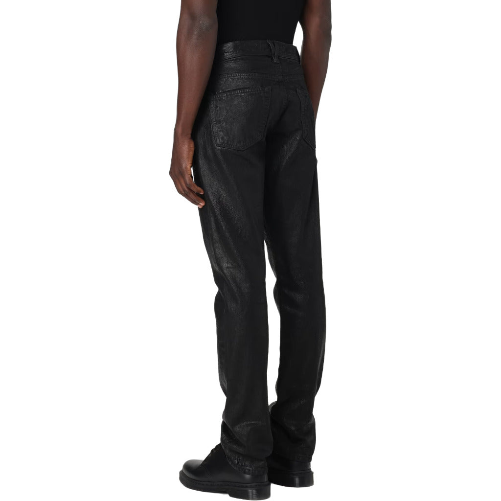Victory Gate Leather Jeans Neri Black — view 2