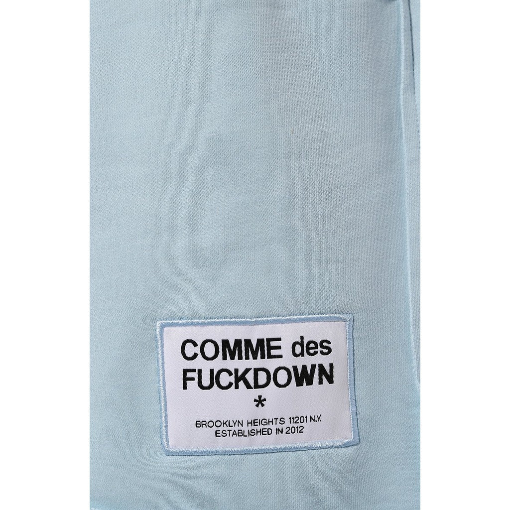 Comme Des Fuckdown Cotton Shorts Sky Blue Light Blue — view 4
