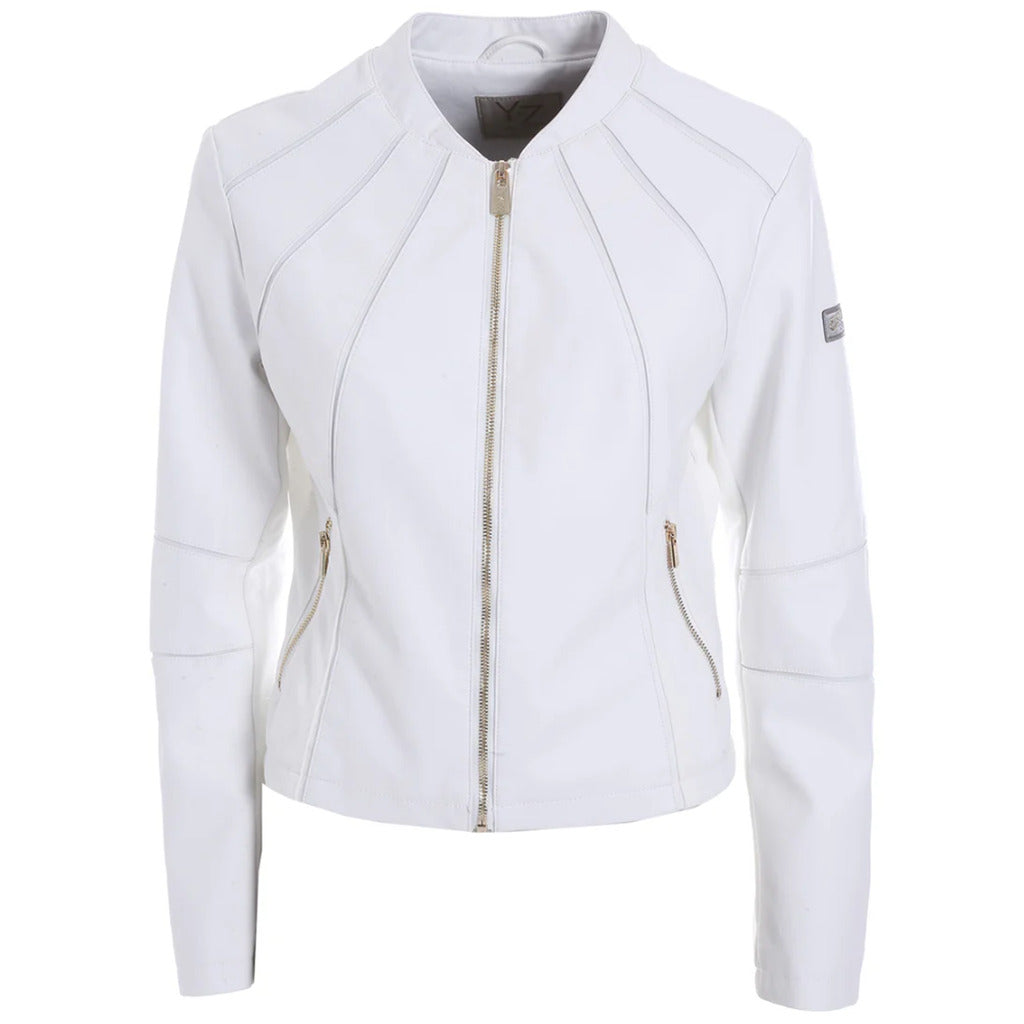 Yes Zee short jacket in eco-leather white