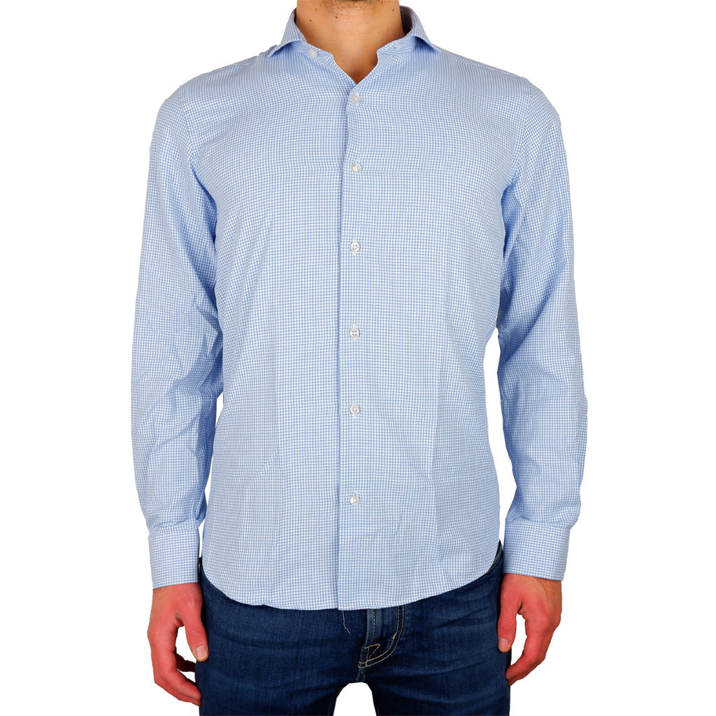 100% Milano Cotton Shirt Light Blue