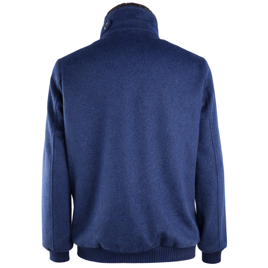 Loro Piana fur Wool Jacket Gold Blue — view 2