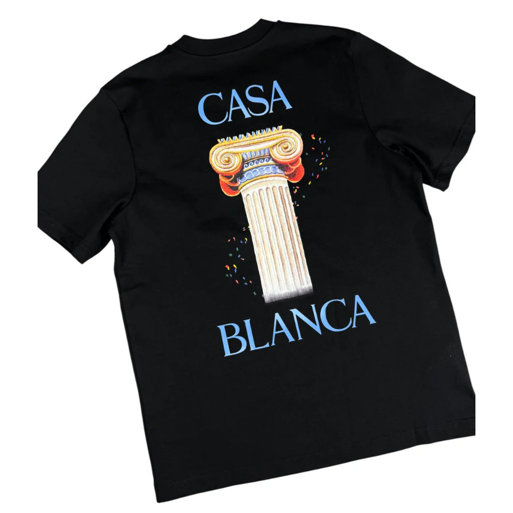 Casablanca Cotton T-Shirt La Colomne Black — view 4