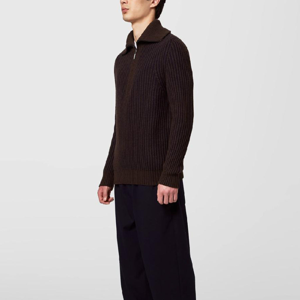Alpha Studio Vanisè Turtleneck Sweater Brown — view 3