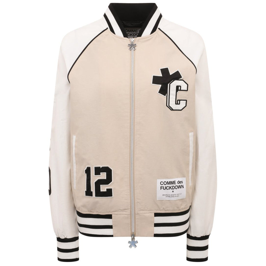 Comme Des Fuckdown Cotton Bomber All-Zip Beige