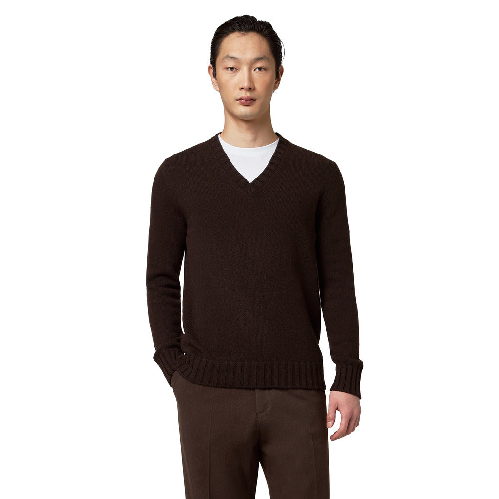 Alpha Studio Wool Sweater Dark Brown