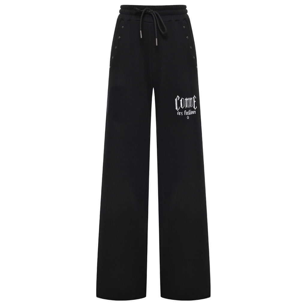 Comme Des Fuckdown Trousers Sweatshirt Print Studded