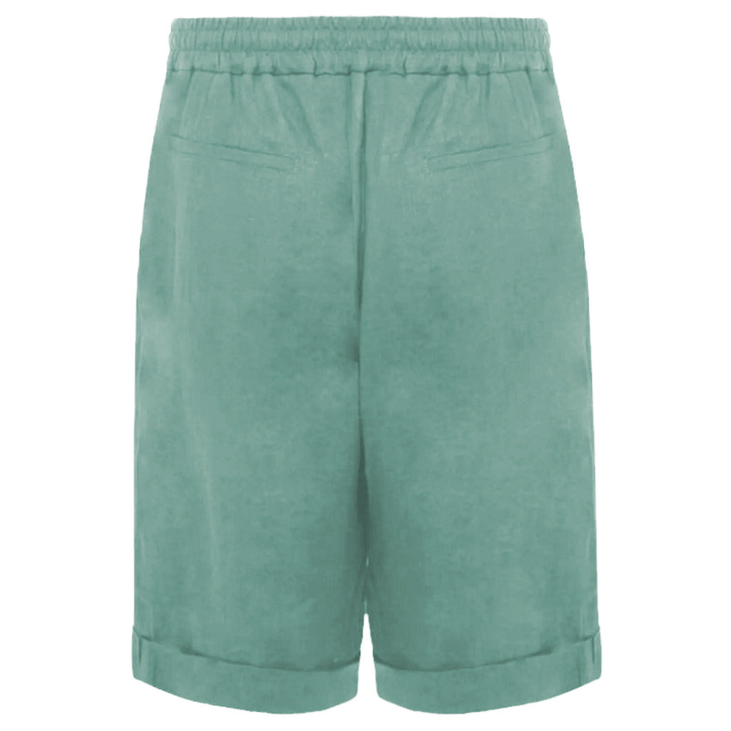 Alpha Studio Linen Bermuda Lino Navetta Green — view 2