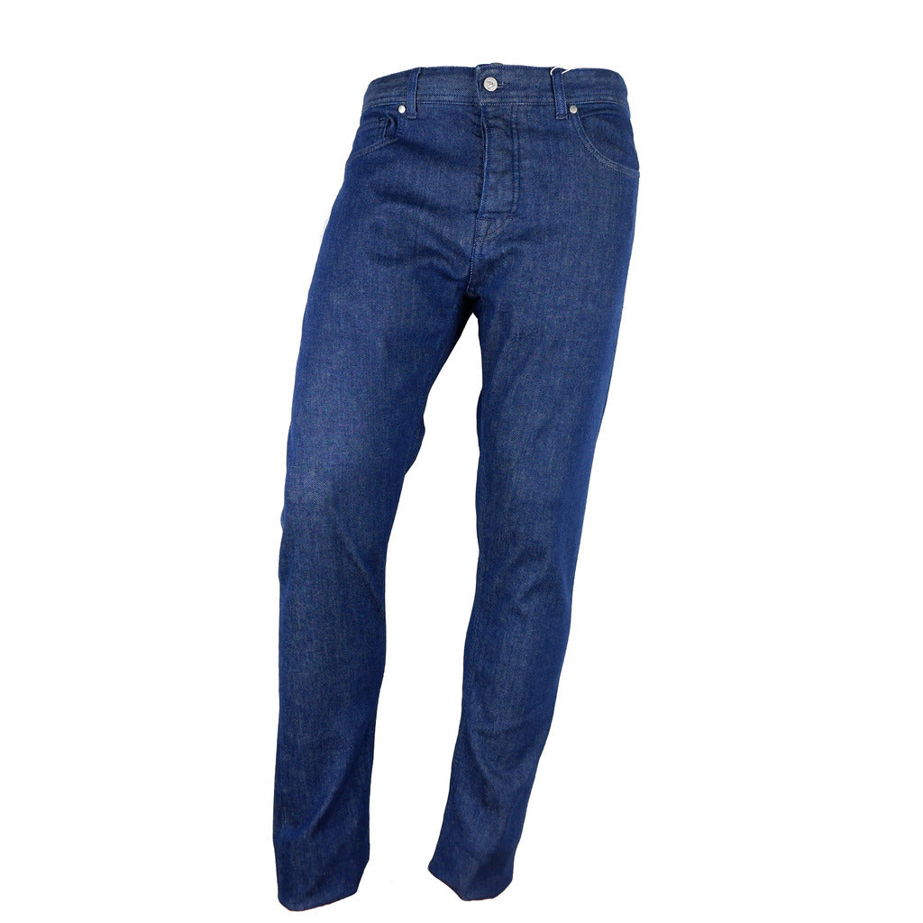 Aquascutum Men Denim Jeans In Cotton, Dark Blue — view 2