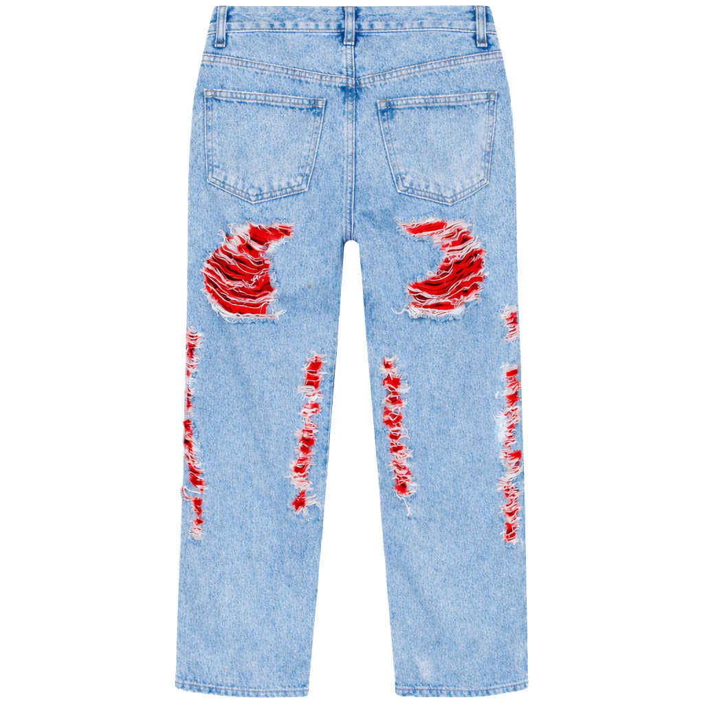 Fifty Made Jeans Strappati Blu Blue — view 2