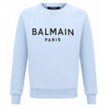 Balmain Cotton Sweatshirt Crewneck Azzurra