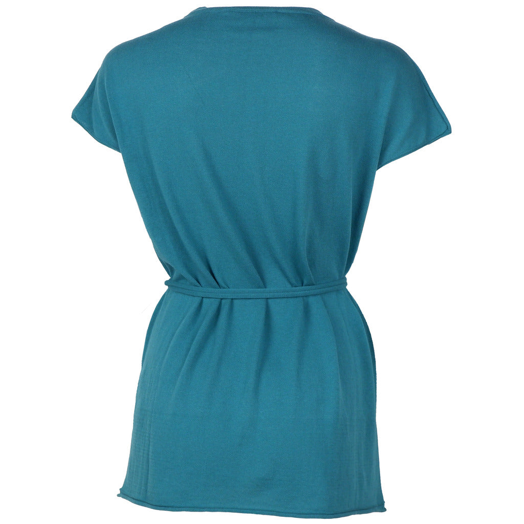 Alpha Studio Cotton Dress Kimono Green — view 2