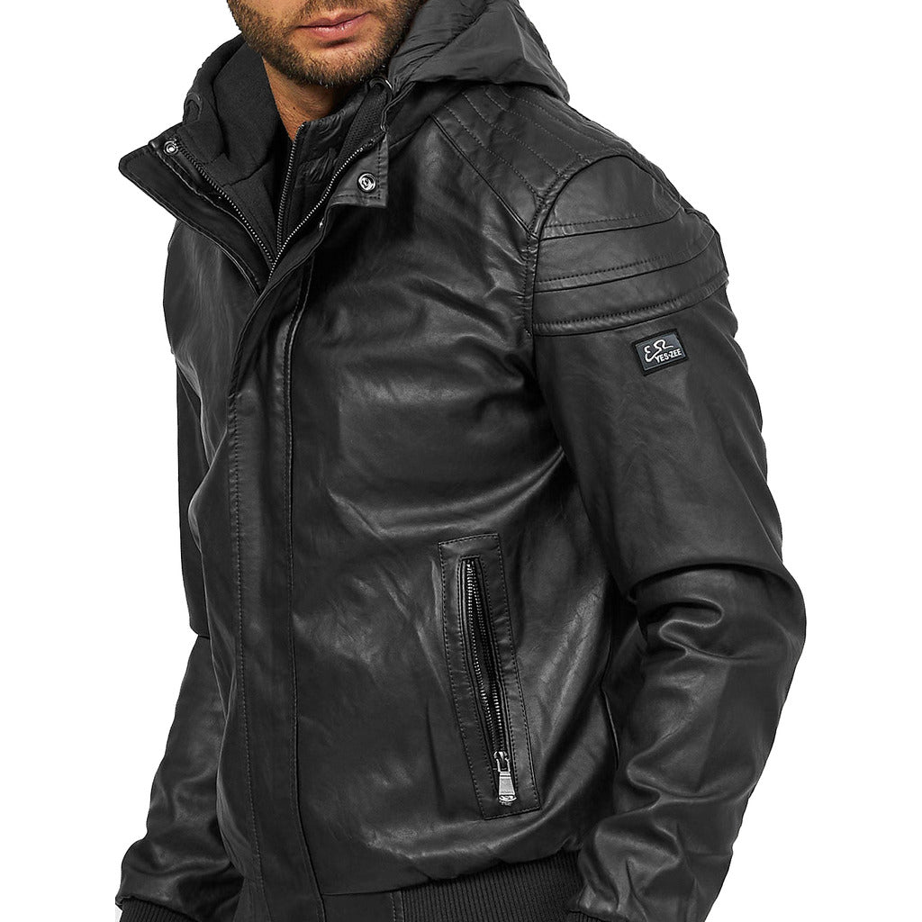 Yes Zee Leather Jacket Ecopelle Black — view 4