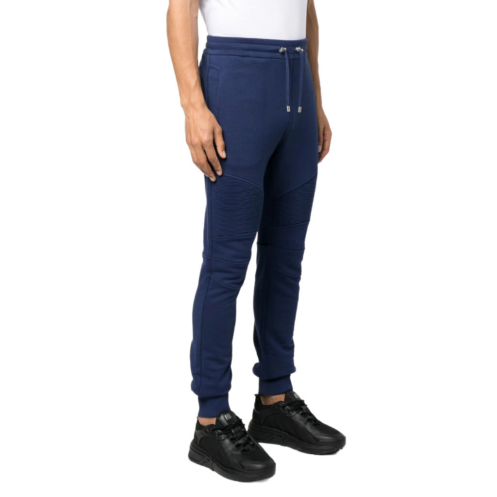 Balmain Cotton Trousers Jogging Blue — view 3