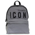 Dsquared2 Leather Zainetto Icon Grigio Black