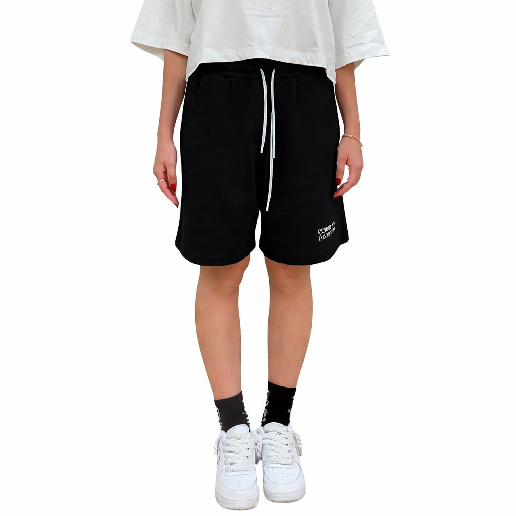 Comme Des Fuckdown Shorts Neri Logo Ricamato Black