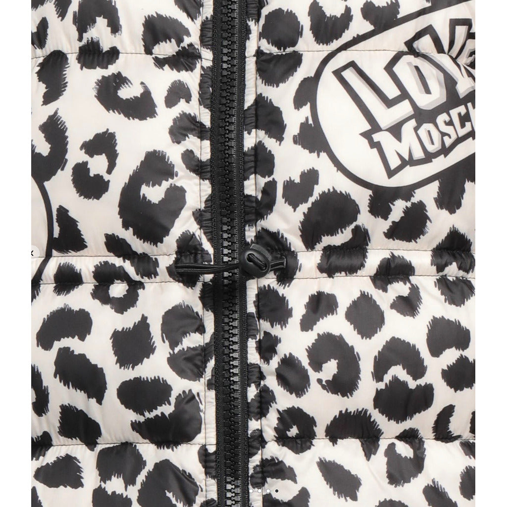 Love Moschino Long Polyester Down Jacket With Leopard-Themed Print — view 3