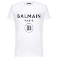 Balmain Cotton T-Shirt Stampa Logo Gommato
