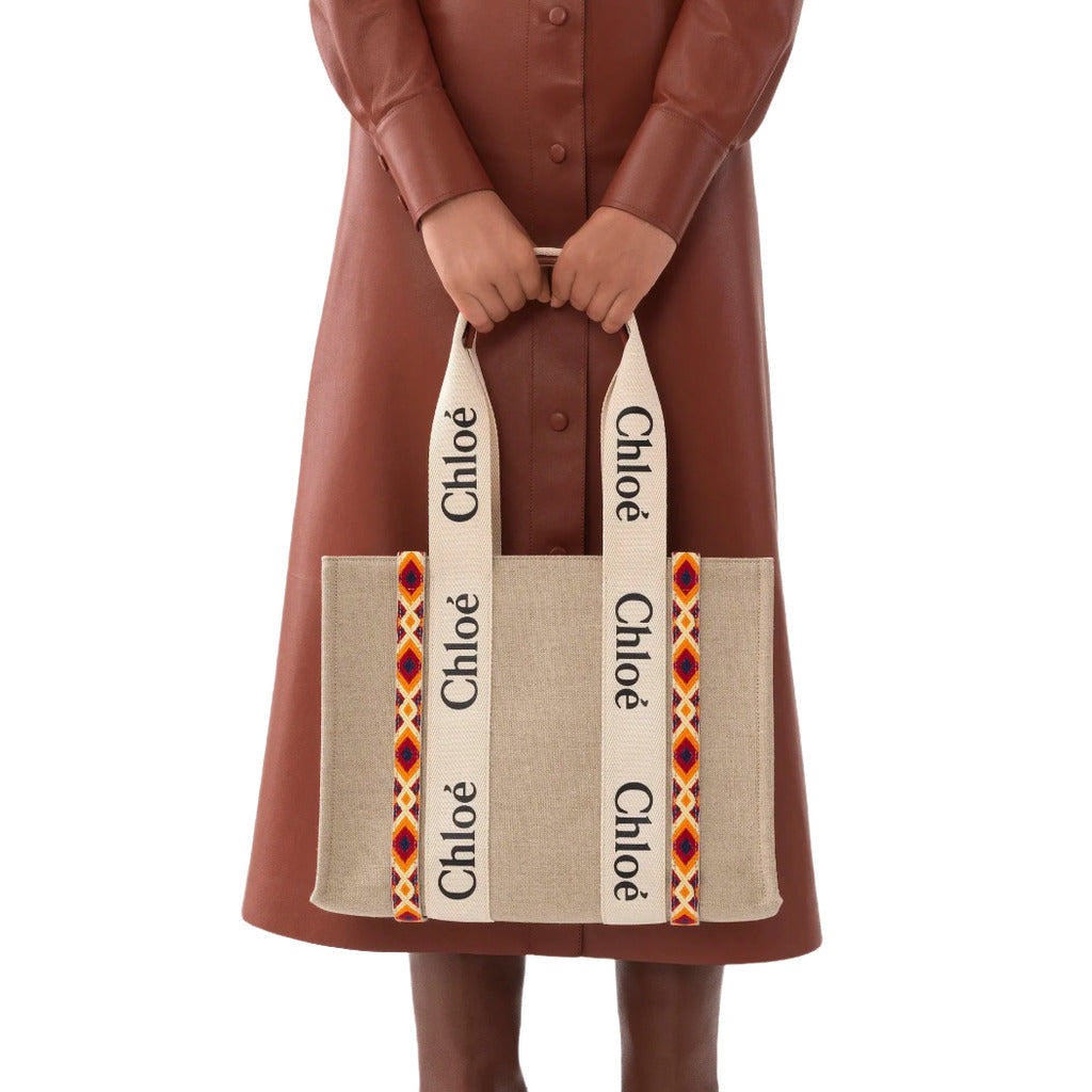 Chloè canvas Wool Crossbody Bag Beige — view 3