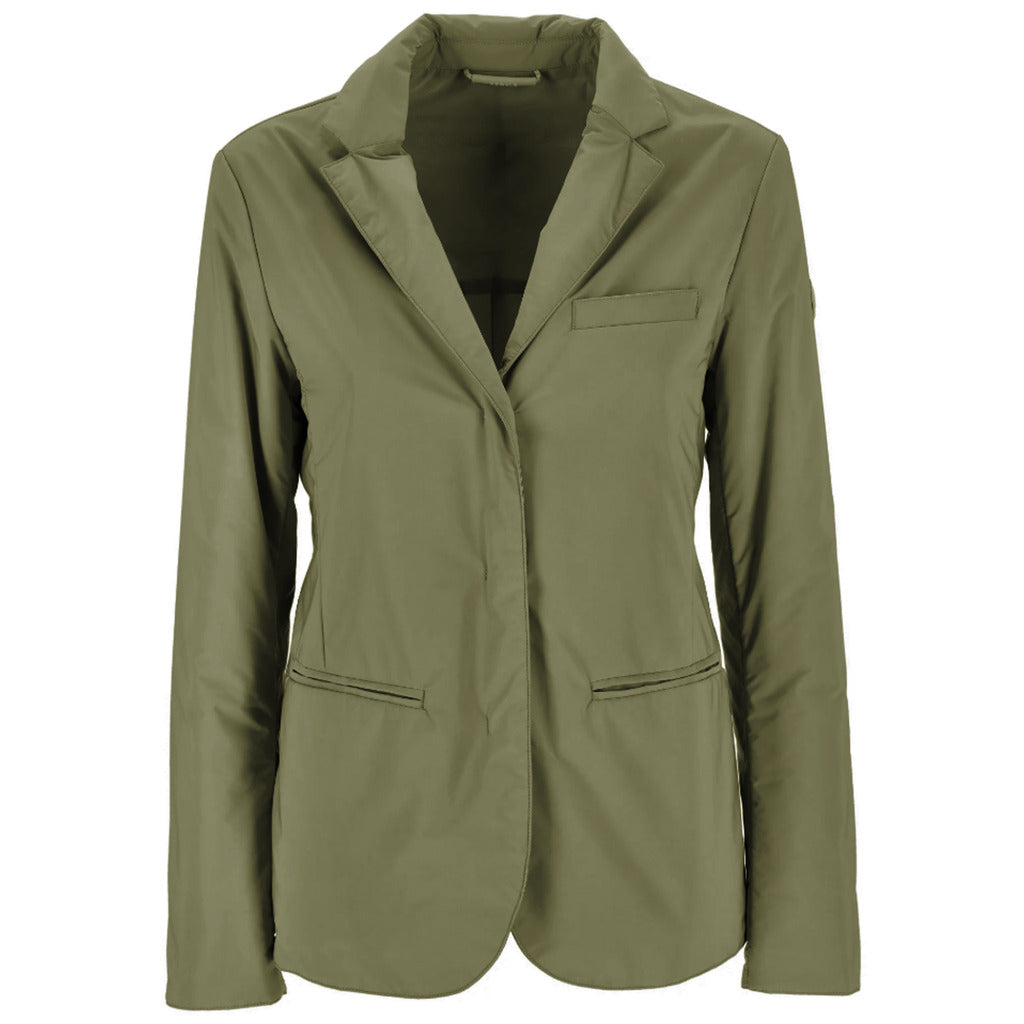 People Of Shibuya leather Nylon Jacket Green