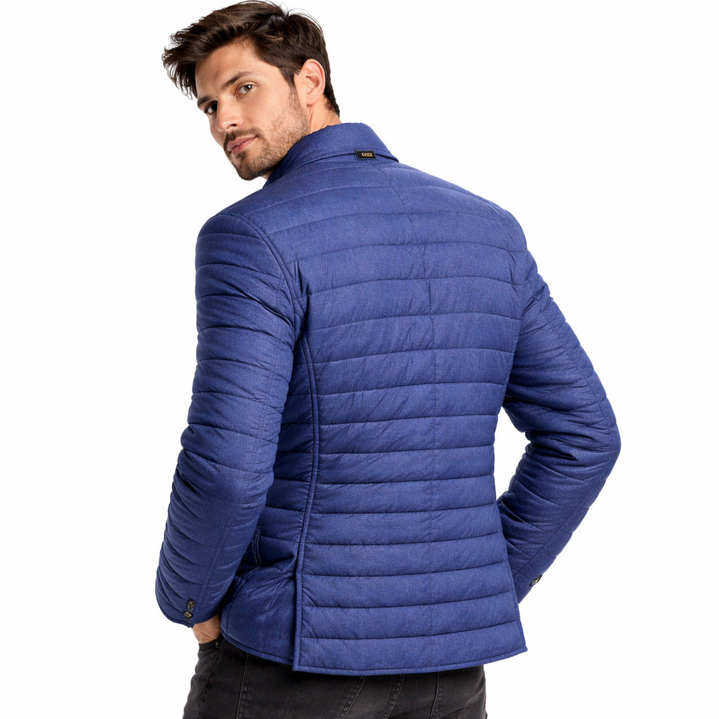 Herno Silk Jacket Trapuntata Blue — view 2