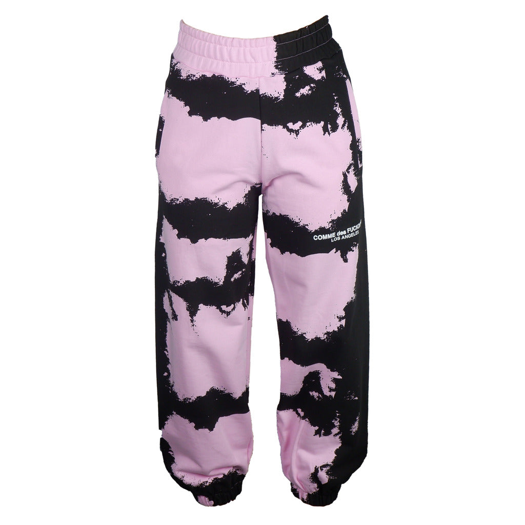 Comme Des Fuckdown Tracksuit Pants In Cotton, Pink And Black