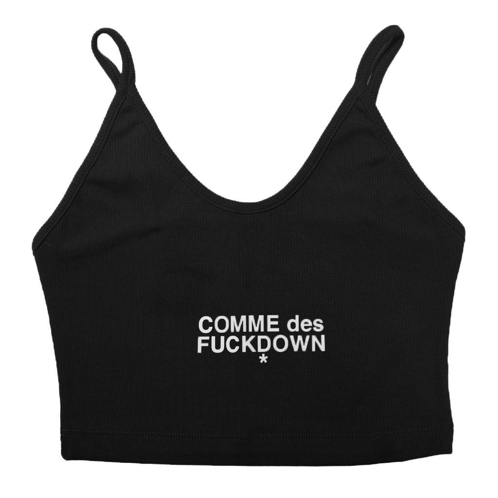 Comme Des Fuckdown Cotton Top Crop In Costina — view 2