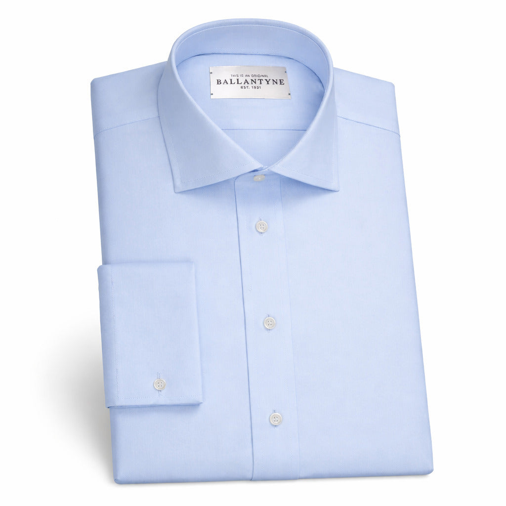 Ballantyne Cotton Shirt Sky Blue Light Blue — view 3
