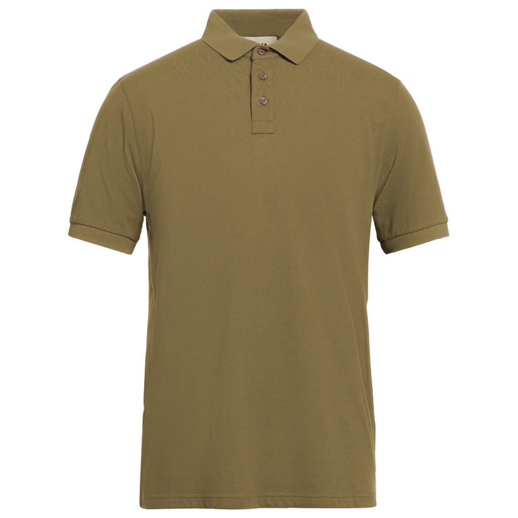 Alpha Studio Cotton Polo Piquet Oliva — view 2