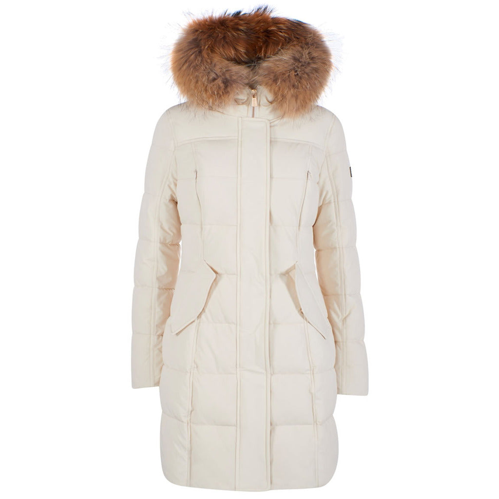 Yes Zee long quilted down jacket