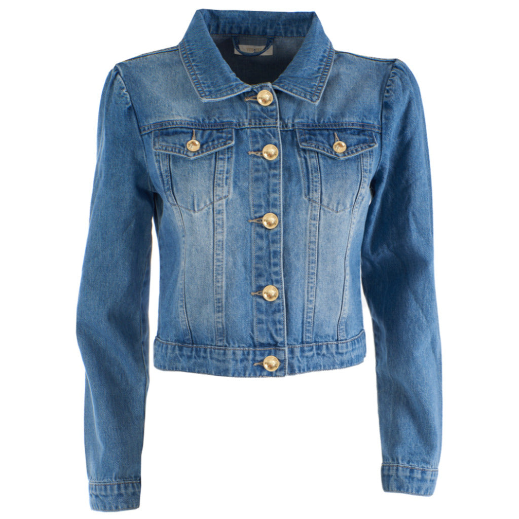 Yes Zee short jacket in slightly faded blue cotton denim