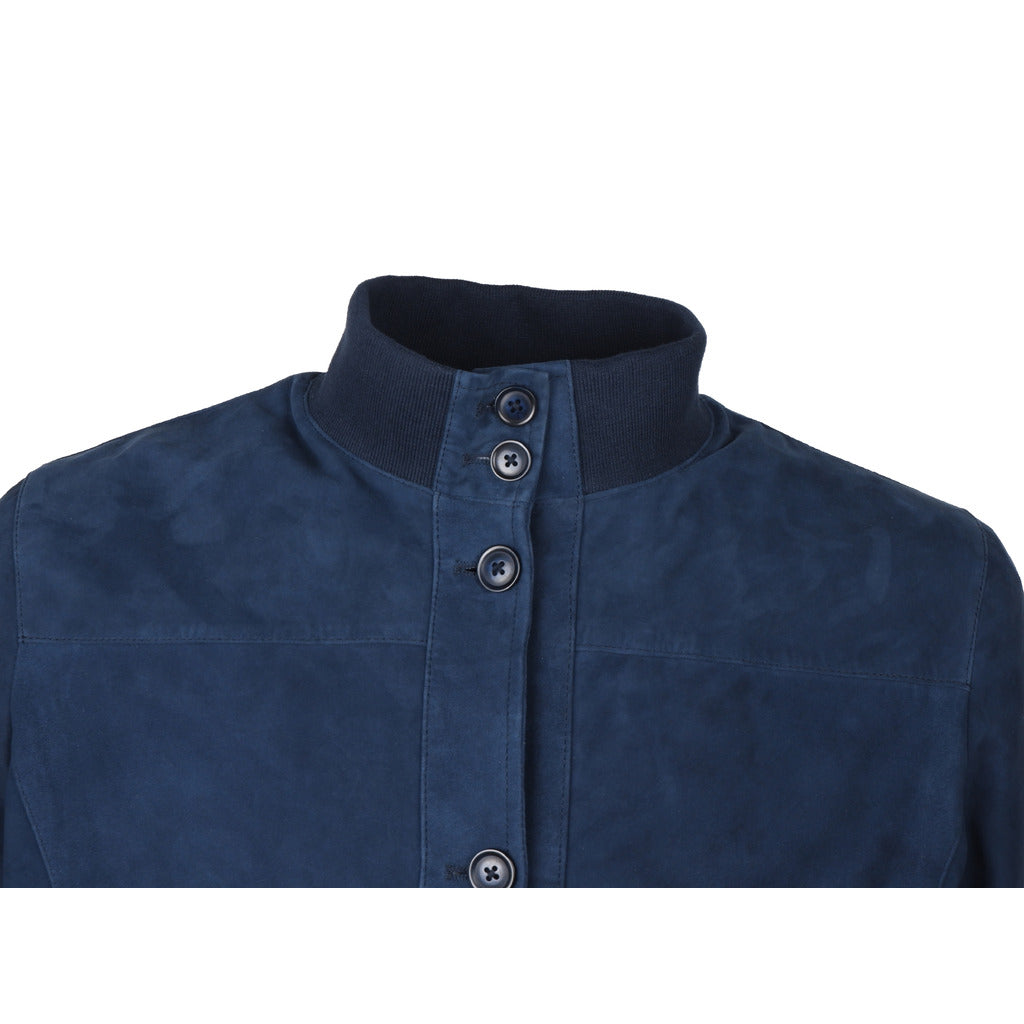 Emilio Romanelli Suede Jacket Blue — view 5
