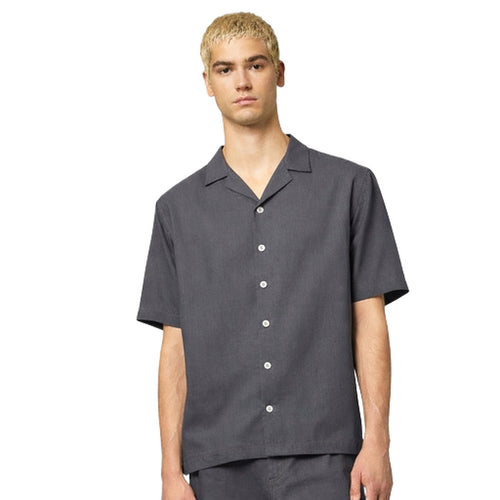 Alpha Studio Shirt Bowling Linen Grey