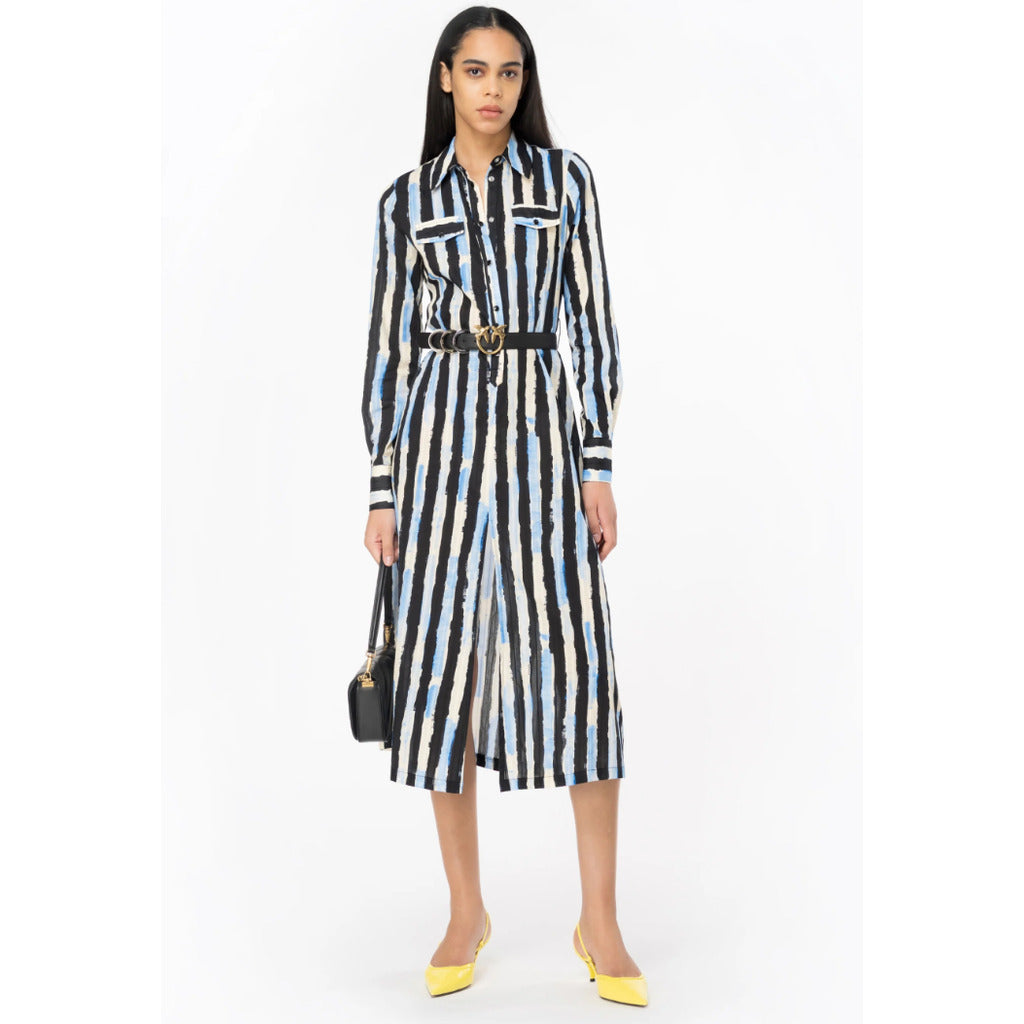 Pinko Cotton Dress Multicolour Multicolor — view 3