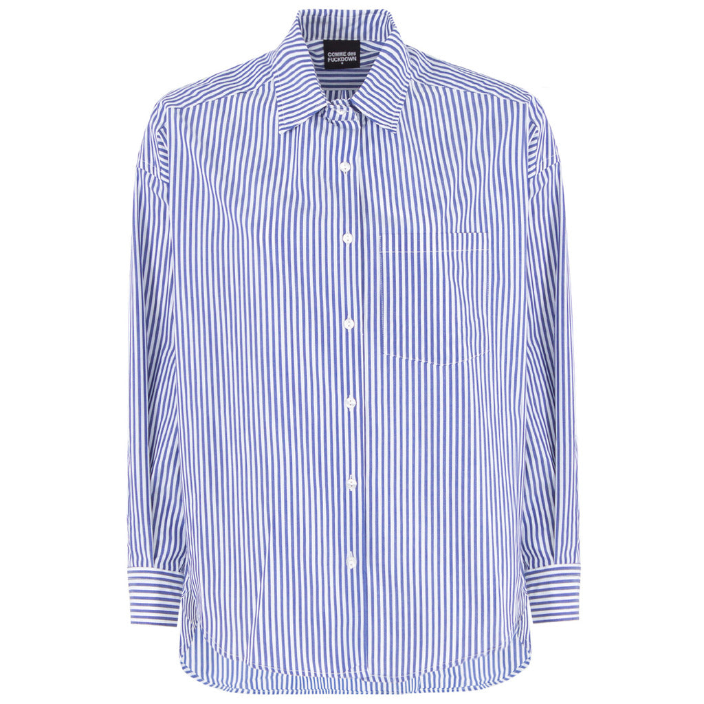 Comme Des Fuckdown Cotton Shirt Blue