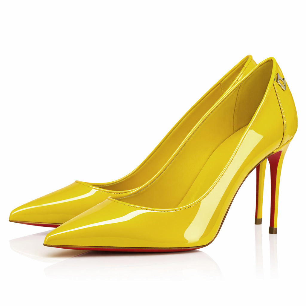 Christian Louboutin Leather Heels Yellow — view 2