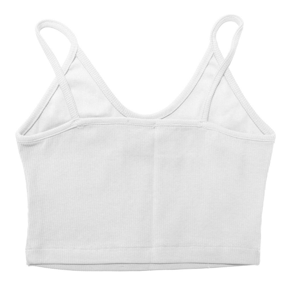 Comme Des Fuckdown Cotton Top Crop In Costina — view 3
