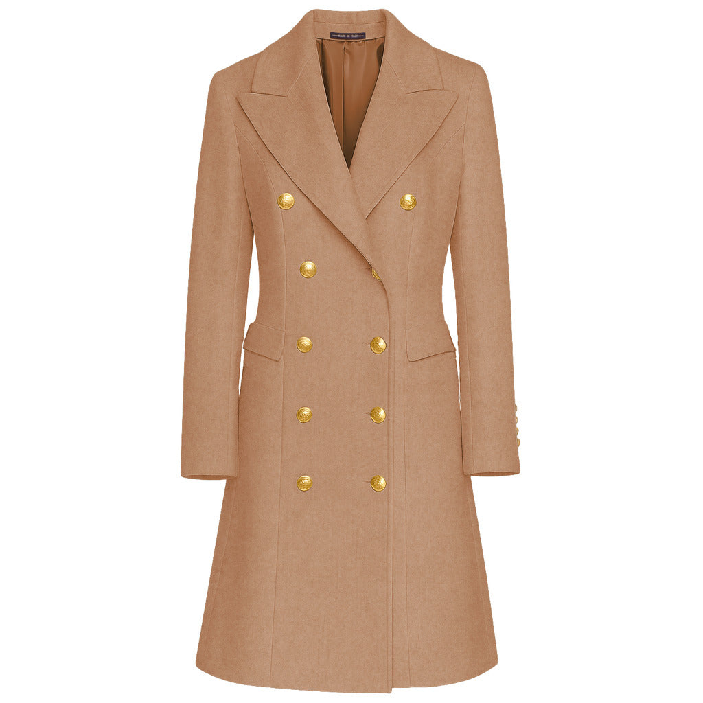 Loro Piana Wool Coat Gold Camel — view 2