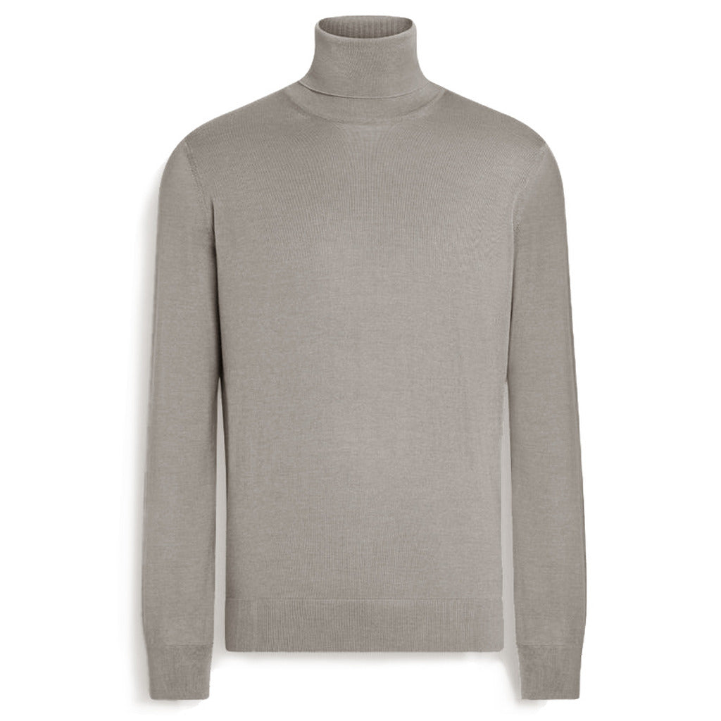 emilio romanelli - Sweaters - 87103-dolcevita-112greige