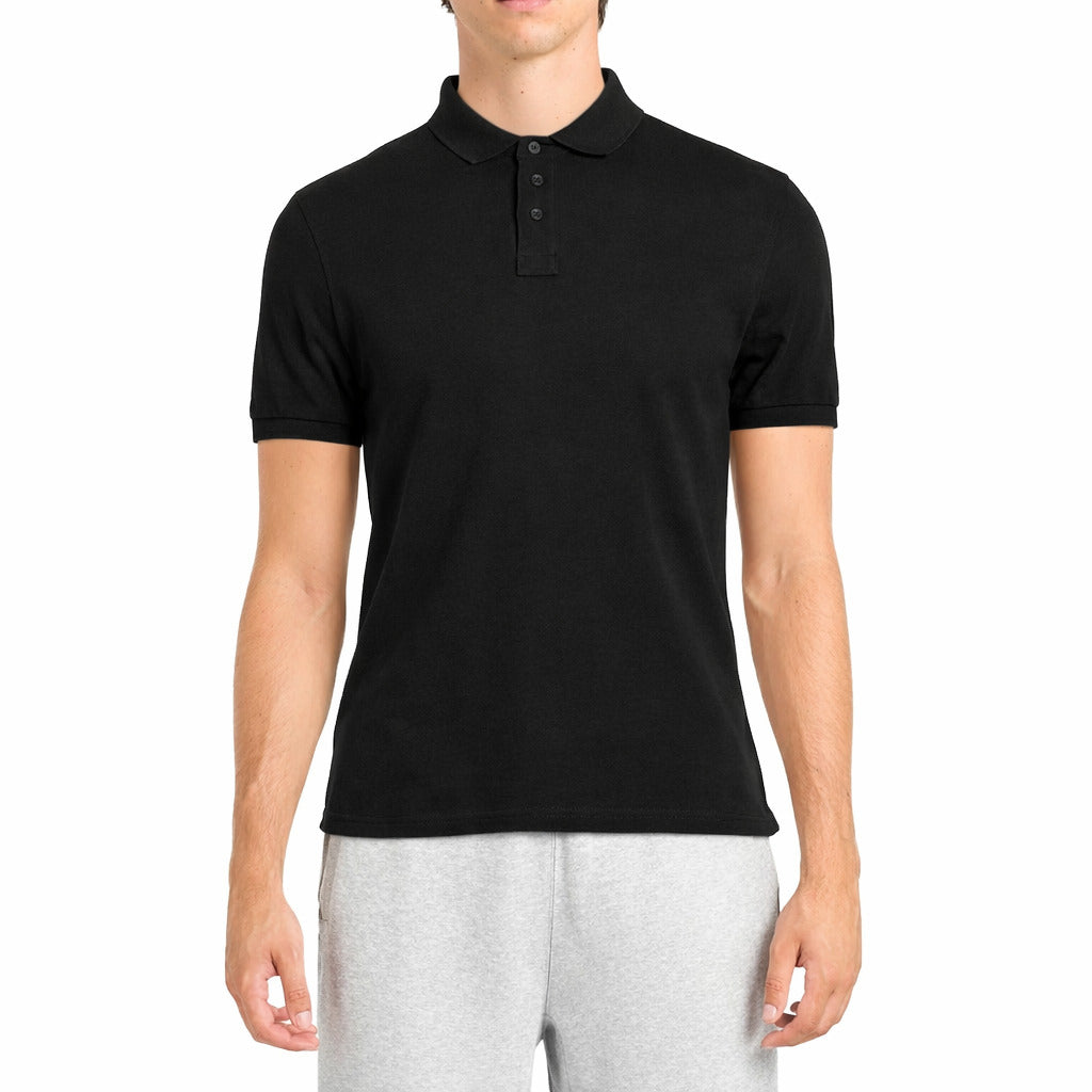 Alpha Studio Cotton Polo Shirt Blue