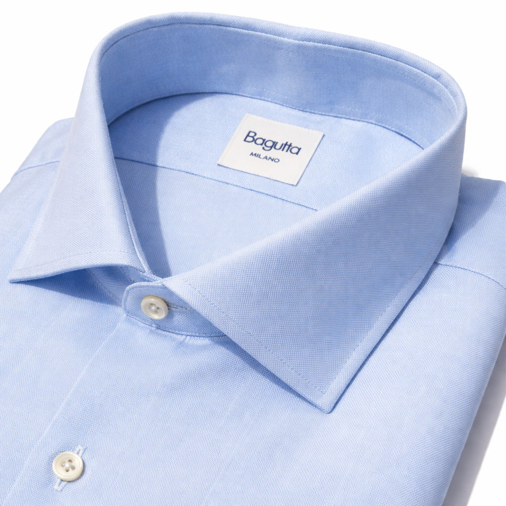 Bagutta Cotton Shirt Blue Light Blue — view 5
